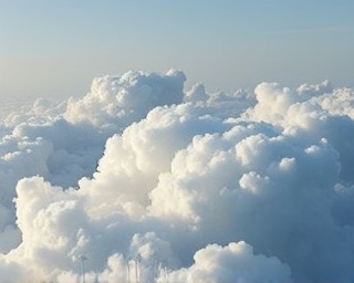 next-gen cloud infrastructure, infinite expression, hosting, photorealistic, cloudscape with floating data nodes, highly detailed, rapid data transfer animations, high-resolution, soft white, ethereal glow, shot with a medium format lens.
