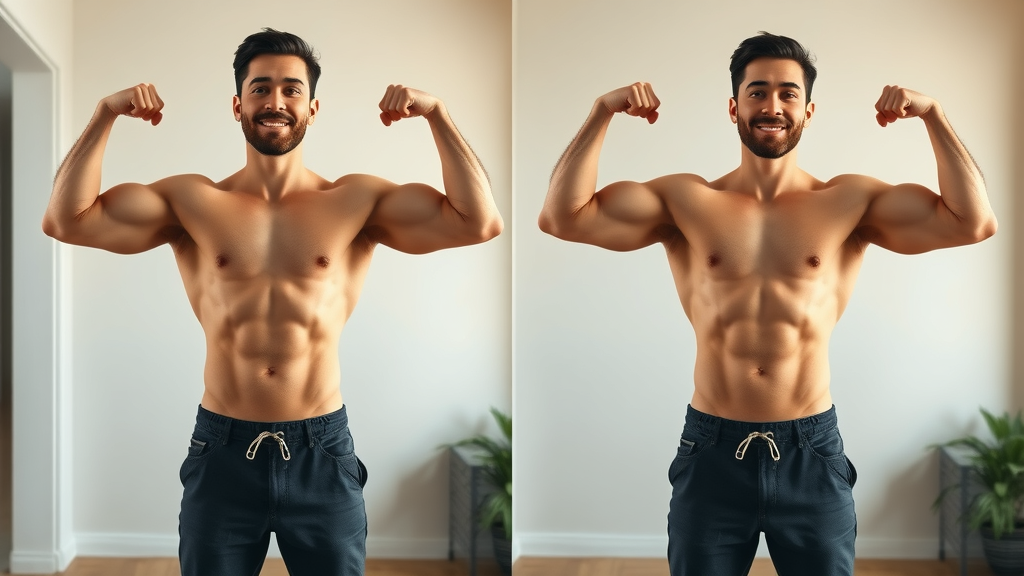 before and after transformation carnivore diet, fit individual, visible muscle definition, weight loss results