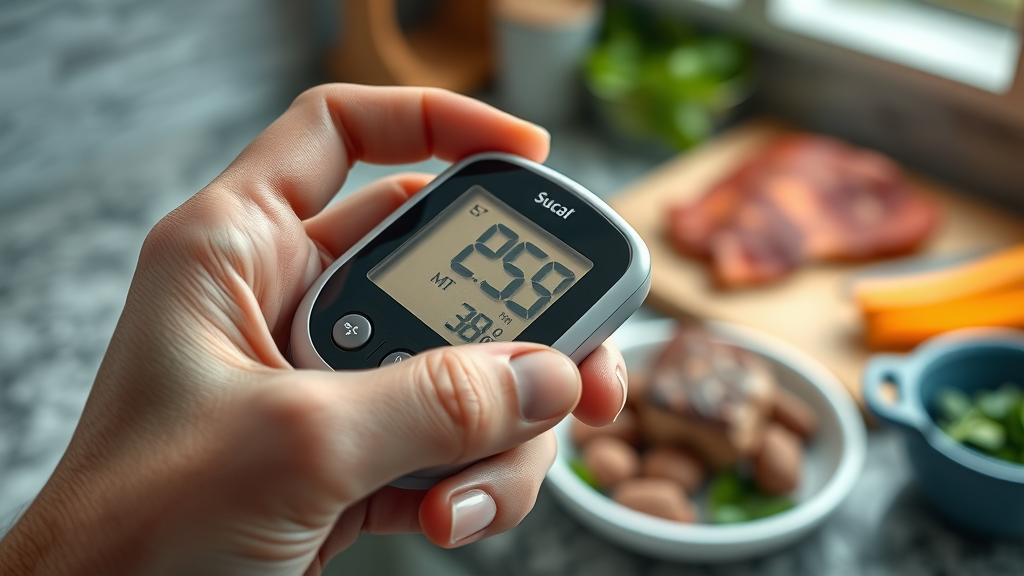 Blood sugar monitoring on carnivore diet, showcasing effects of animal products versus carb diet on glucose stability