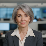 Portrait of Katherine Morgan, Senior Anchor — Global Affairs & International Coverage for Stratalyst Media