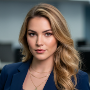 Portrait of Elaina Voss, Investigative Correspondent — Geopolitical Analysis for Stratalyst Media