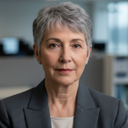 Portrait of Margaret Whitaker, International News Correspondent — Geopolitical Analysis for Stratalyst Media